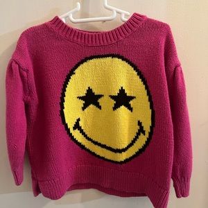 baby GAP X Smiley World Pink Sweater. Size 2t.